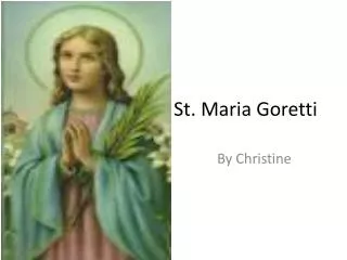 St. Maria Goretti