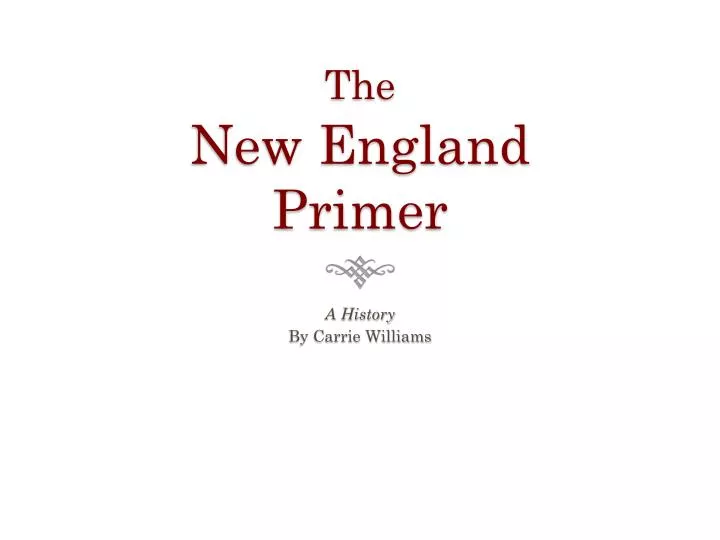 the new england primer
