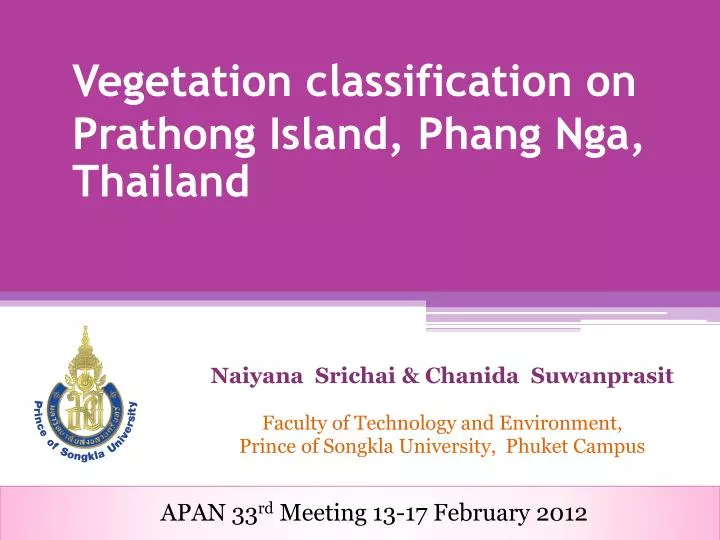 vegetation classification on prathong island phang nga thailand