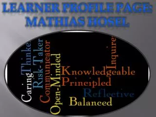 Learner profile page: Mathias Hosel