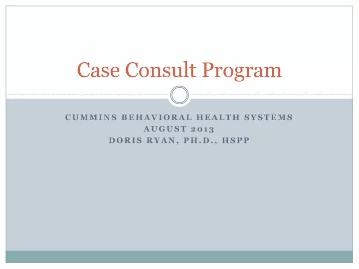 case consult program
