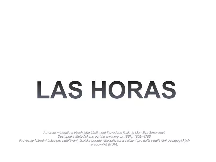 las horas