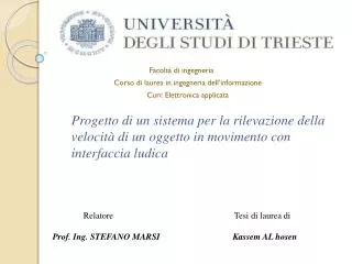 facolt di ingegneria corso di laurea in ingegneria dell informazione curr elettronica applicata