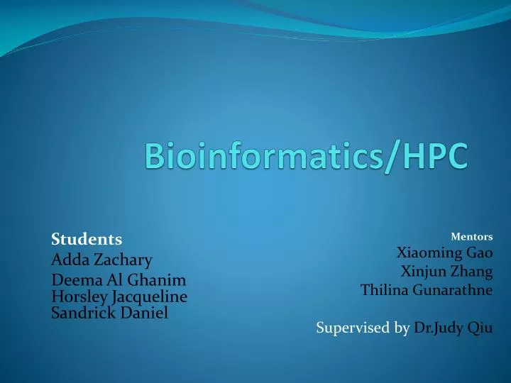 bioinformatics hpc