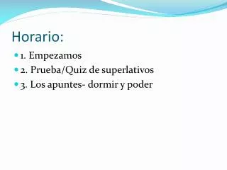 horario