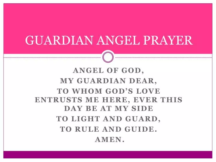 guardian angel prayer