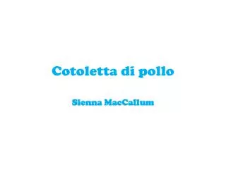 cotoletta di pollo