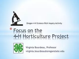 Focus on the 4-H Horticulture Project