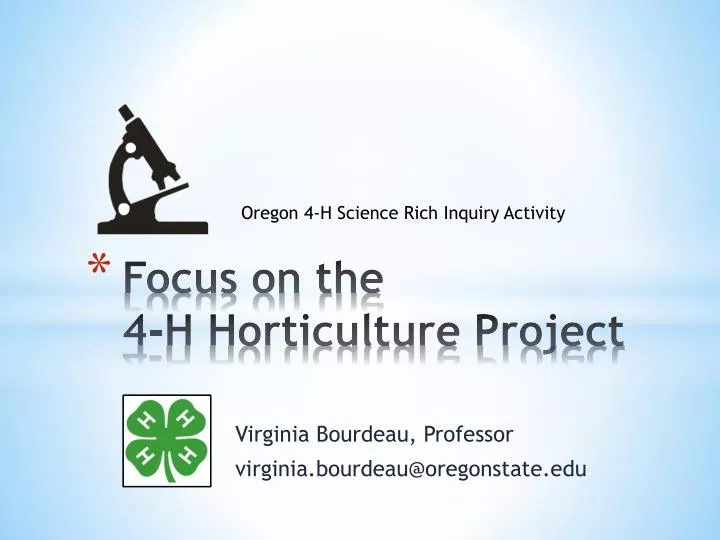 focus on the 4 h horticulture project
