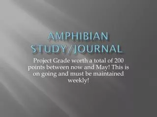 amphibian study journal