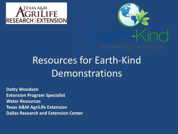 resources for earth kind demonstrations