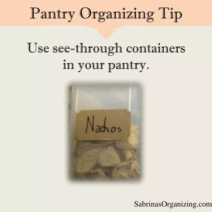 use see through containers in your pantry