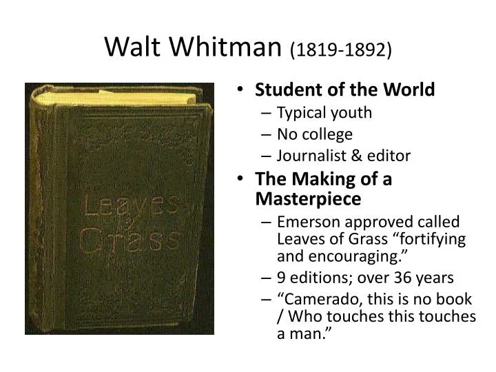 walt whitman 1819 1892