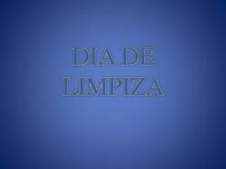 dia de limpiza