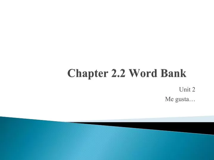 chapter 2 2 word bank