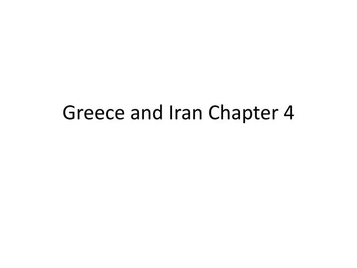 greece and iran chapter 4