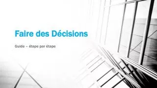 faire des d cisions