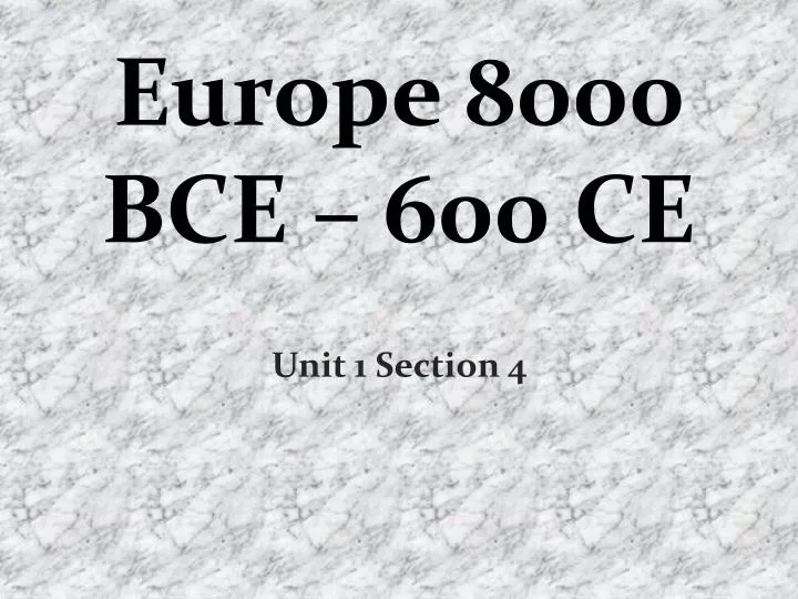 europe 8000 bce 600 ce
