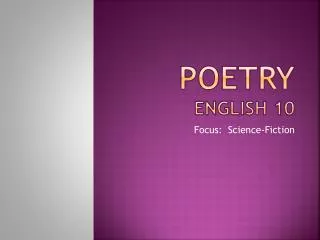 Poetry English 10