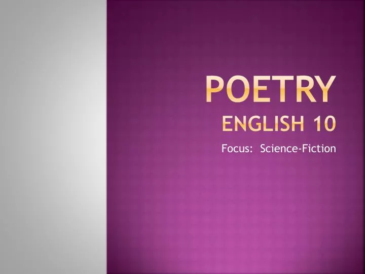 poetry english 10