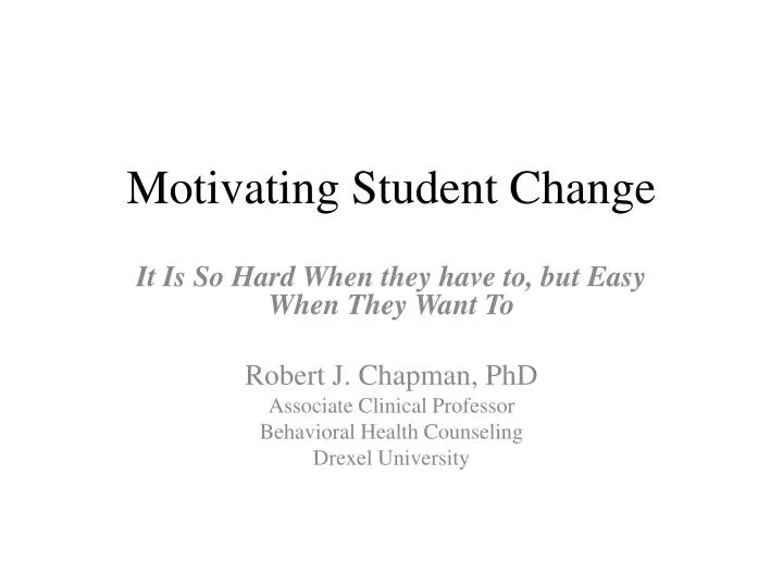 motivating student change