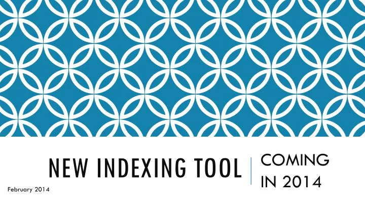 new indexing tool