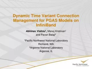 Dynamic Time Variant Connection Management for PGAS Models on InfiniBand
