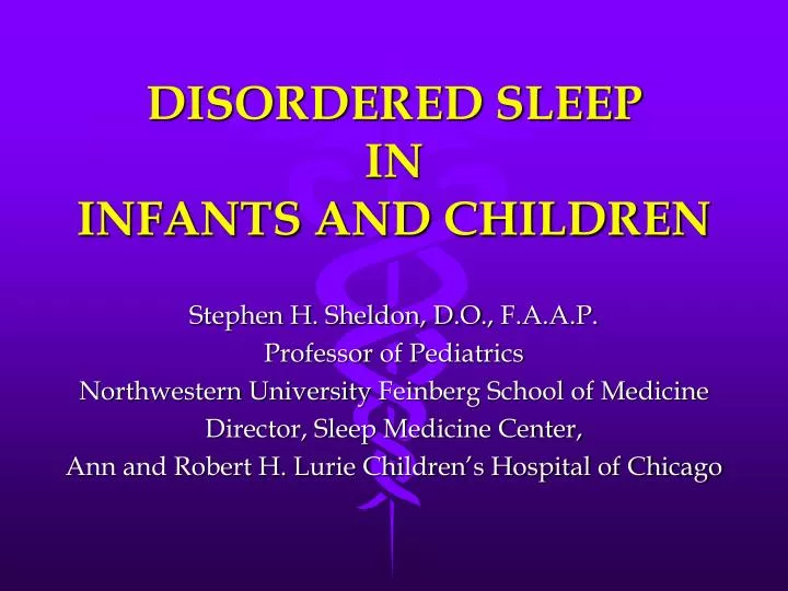 disordered sleep in infants and children