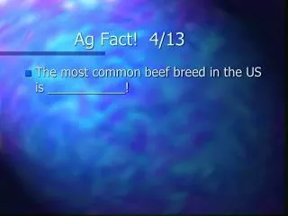 Ag Fact! 4/13