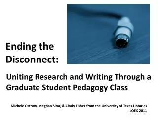 Uniting Research and Writing Through a Graduate Student Pedagogy Class