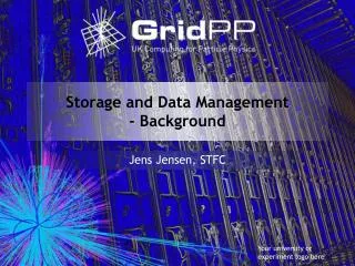 Storage and Data Management - Background
