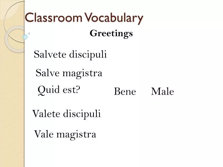 classroom vocabulary