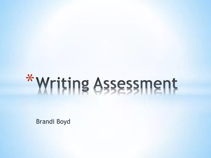 writing assessment