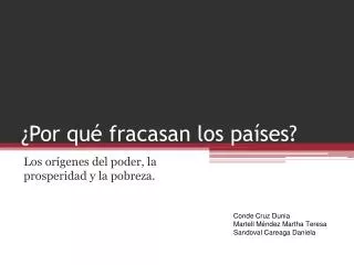 por qu fracasan los pa ses