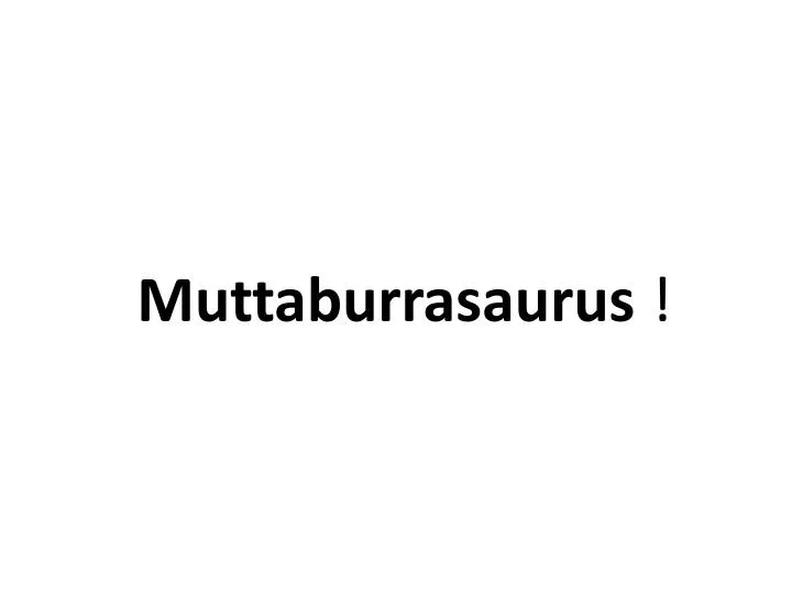 muttaburrasaurus