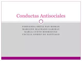 conductas antisociales