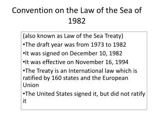 Convention on the Law of the Sea of 1982