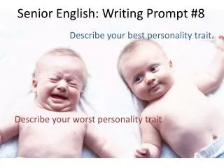 Senior English: Writing Prompt #8