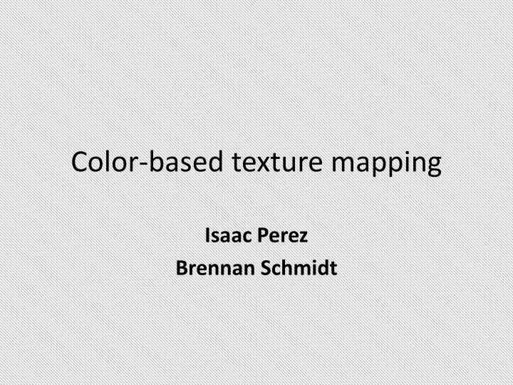 color based texture mapping
