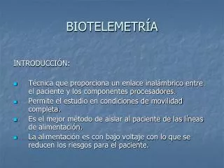 biotelemetr a
