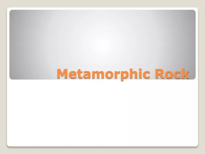 metamorphic rock