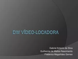 DW Vídeo-Locadora