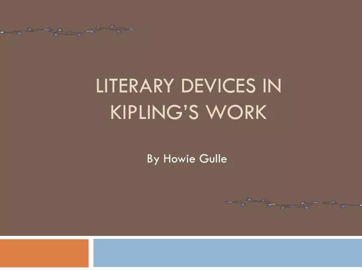 literary devices in kipling s work