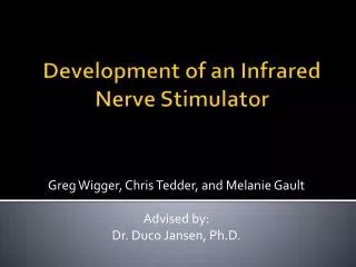 Development of an Infrared Nerve Stimulator