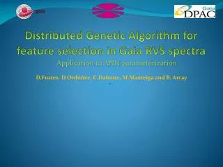 Distributed Genetic Algorithm for feature selection in Gaia RVS spectra