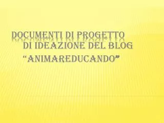 di ideazione del blog animareducando