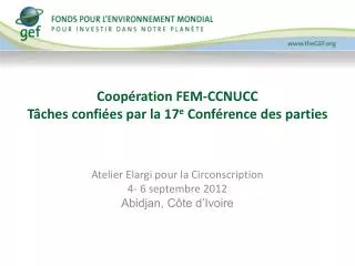 coop ration fem ccnucc t ches confi es par la 17 e conf rence des parties