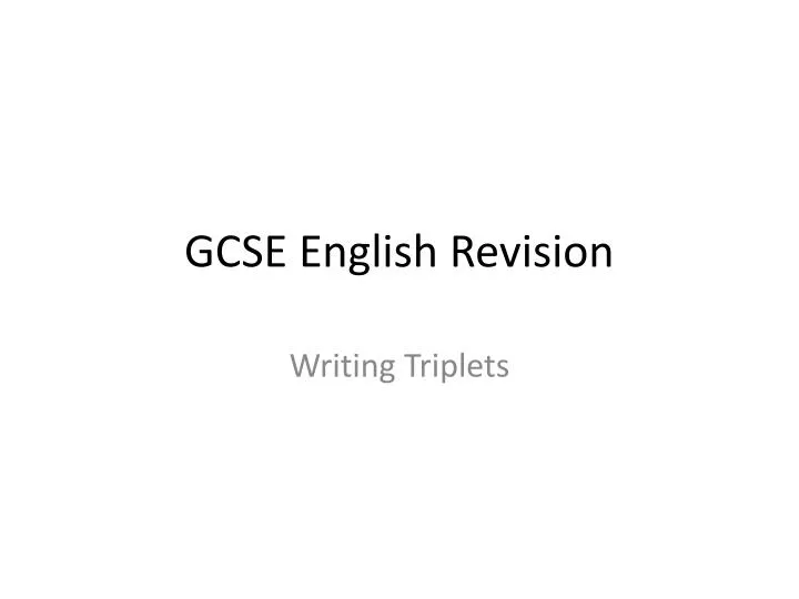 gcse english revision