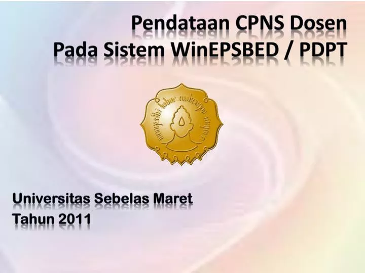 pendataan cpns dosen pada sistem winepsbed pdpt
