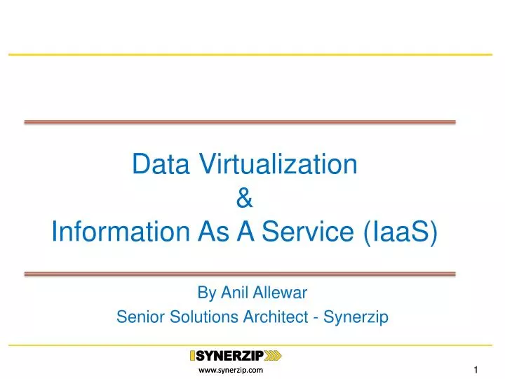 data virtualization information as a service iaas